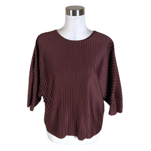 Unisex Lindex - Lühikeste käistega pluus, suurus 36 - Veinipunane (1)