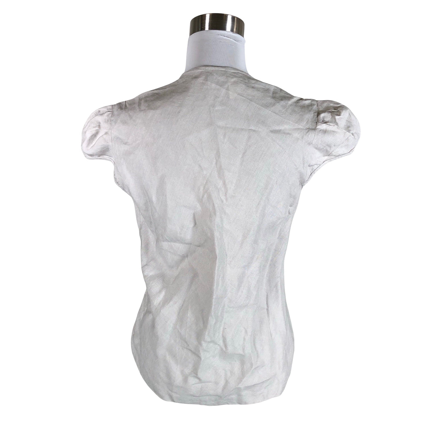 Unisex Fatima Rendas - Lühikeste käistega pluus, suurus 38 - Hall (2)