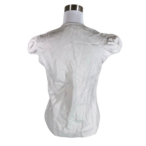 Unisex Fatima Rendas - Lühikeste käistega pluus, suurus 38 - Hall (2)
