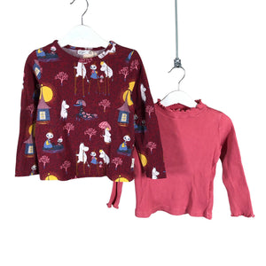 Unisex Martinex - Trikotaažist pluus, suurus 98 - 104 - Veinipunane (1)