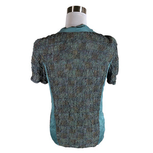 Unisex Schumacher - Lühikeste käistega pluus, suurus 38 - Helesinine (2)