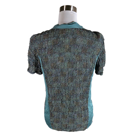 Unisex Schumacher - Lühikeste käistega pluus, suurus 38 - Helesinine (2)