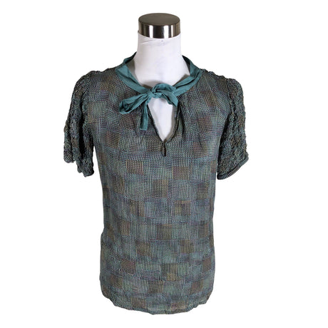 Unisex Schumacher - Lühikeste käistega pluus, suurus 38 - Helesinine ()
