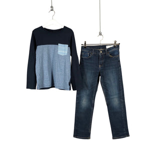 Unisex Polarn O. Pyret - Teksad, suurus 122 - 128 - Sinine (1)