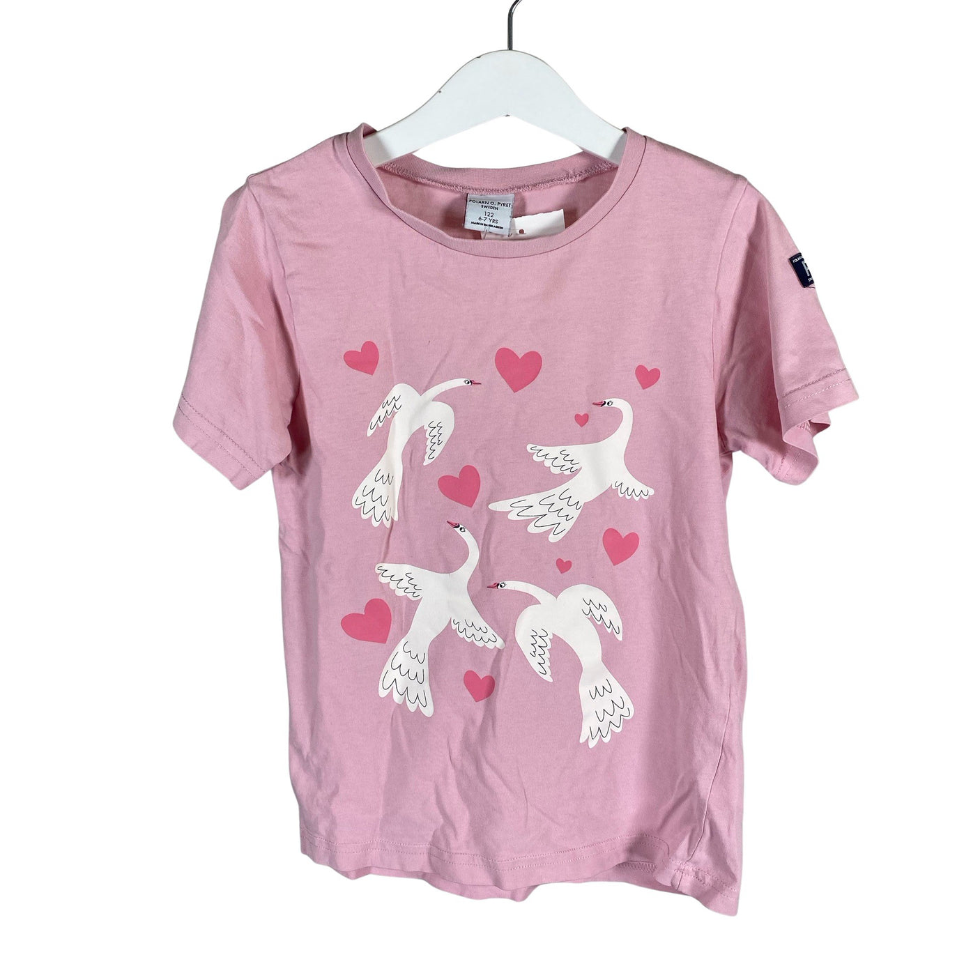 Unisex Polarn O. Pyret - T-särk, suurus 116 - 122 - Heleroosa (1)