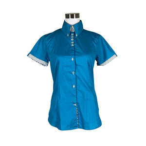 Unisex 7Camicie - Lühikeste käistega pluus, suurus 40 - Sinine (1)