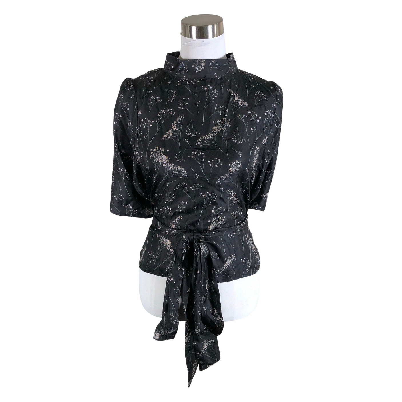 Unisex Uhana Design - Lühikeste käistega pluus, suurus 38 - Must (1)