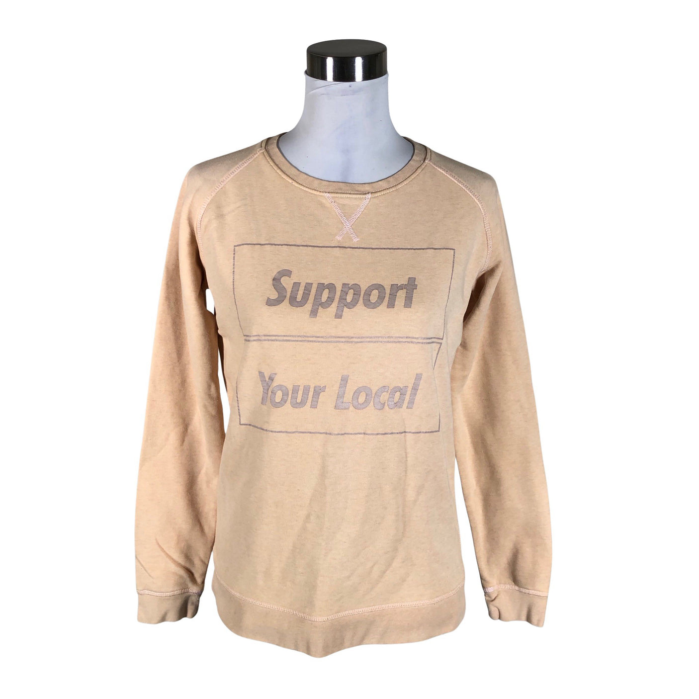 Unisex Support Your Local - Dressikangast pluus, suurus 38 - Beige (1)