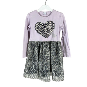 Unisex Lindex - Trikotaažist kleit, suurus 110 - 116 - Lilla (1)