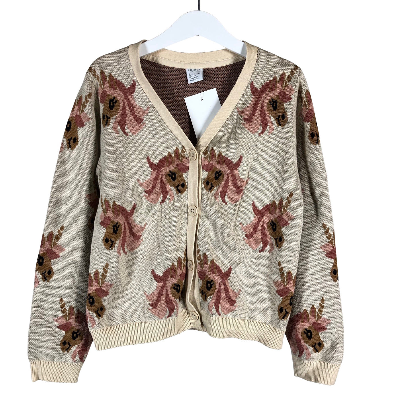 Unisex Lindex - Kardigan, suurus 122 - 128 - Beige (1)