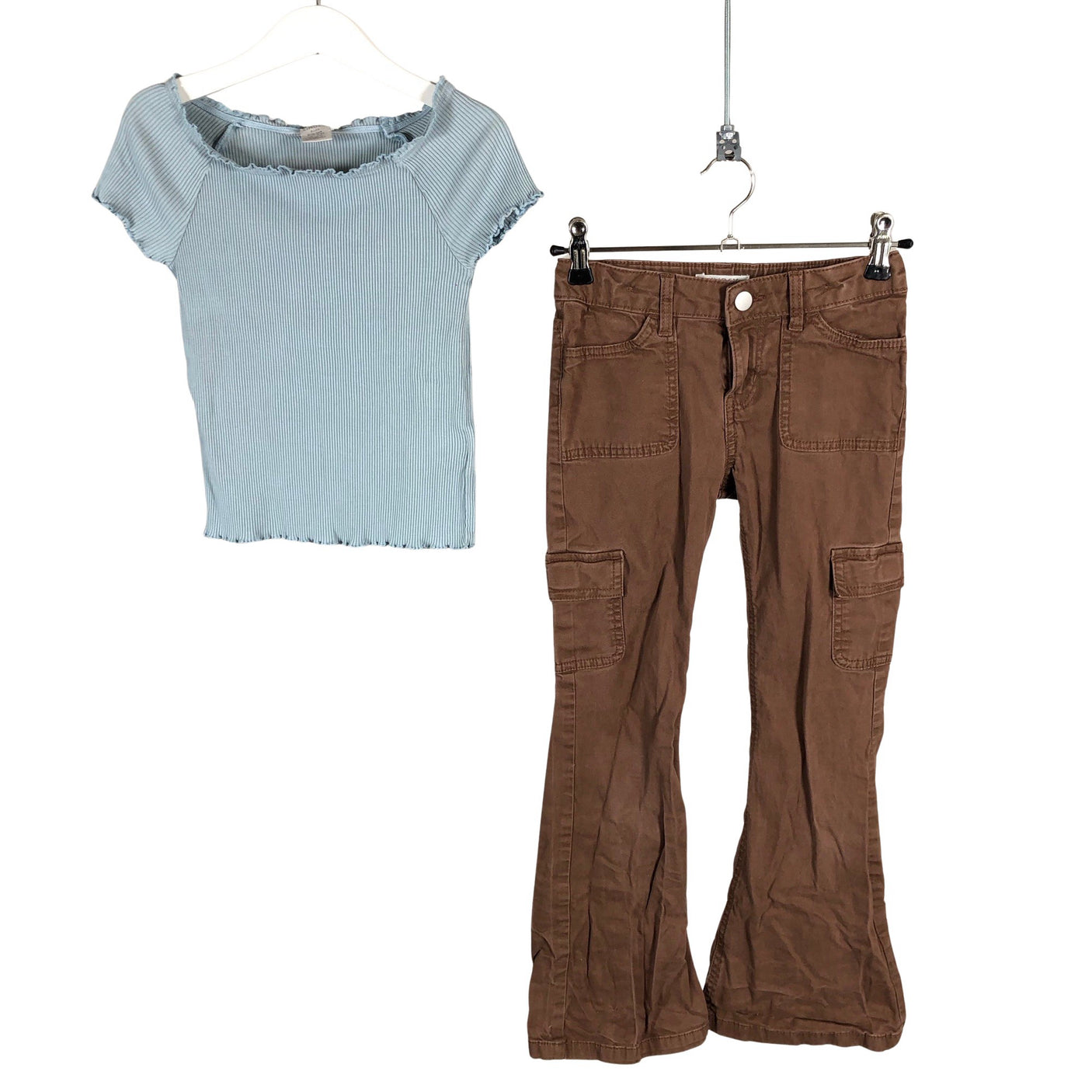 Unisex Lindex - Mittevenivad püksid, suurus 122 - 128 - Pruun (1)