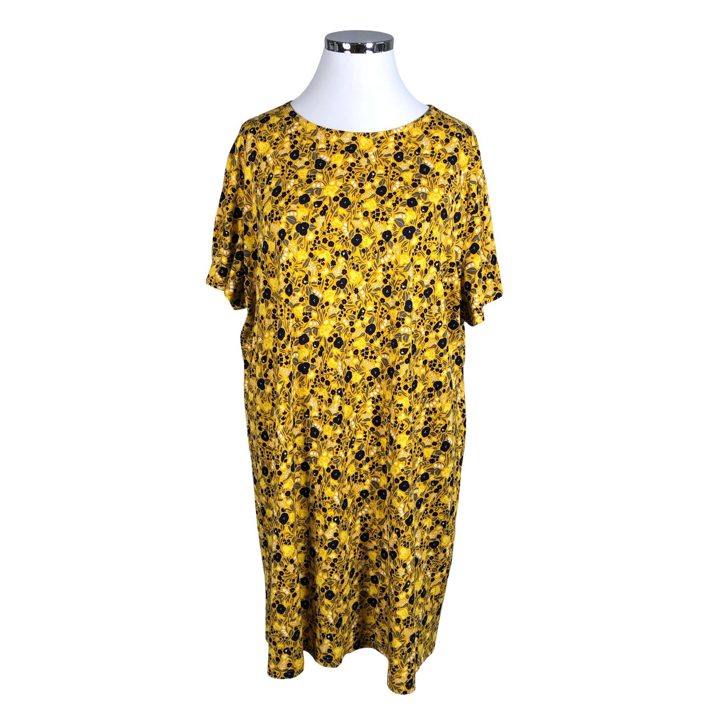 Unisex Nanso - Trikotaažist kleit, suurus 46 - Kollane (1)