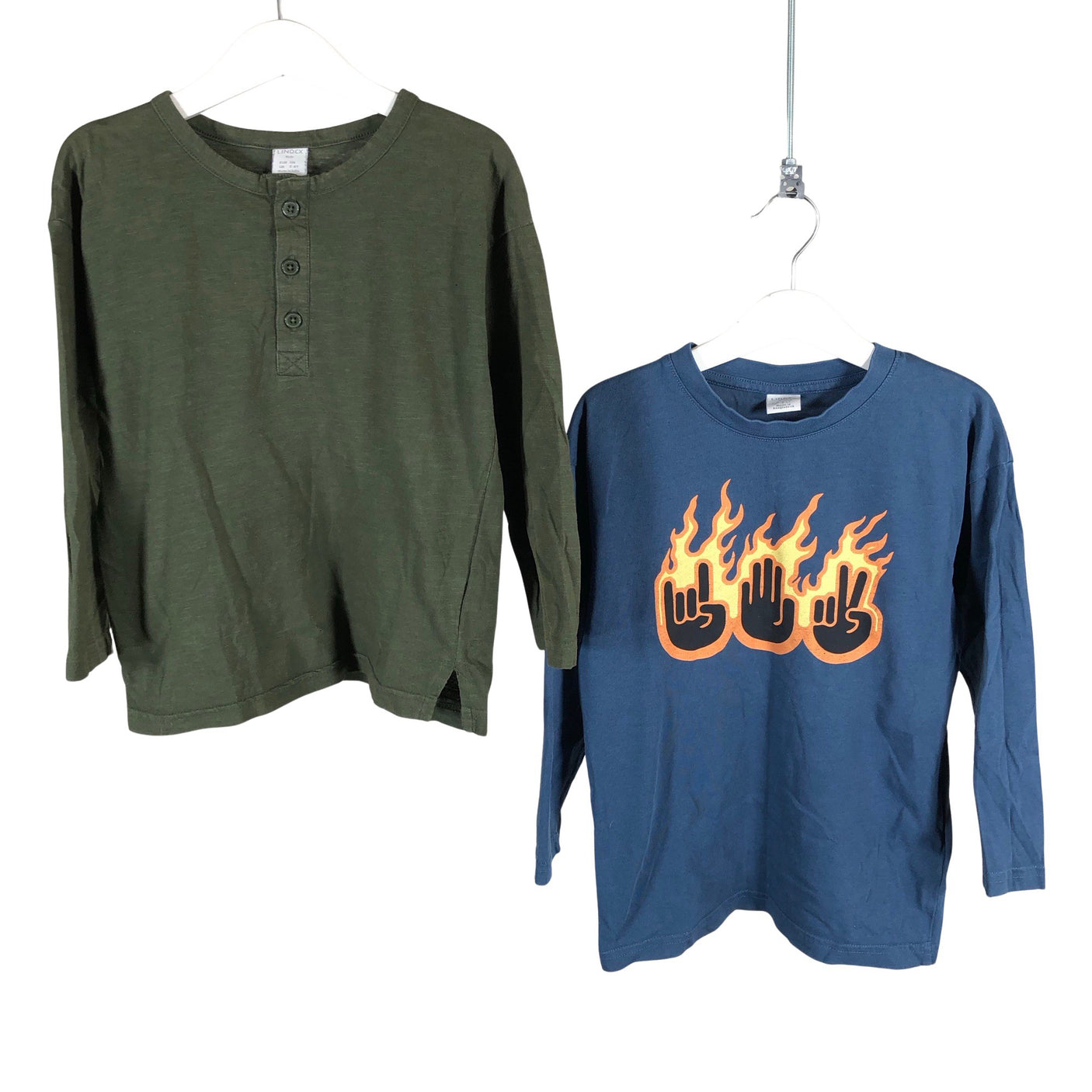 Unisex Lindex - Trikotaažist pluus, suurus 110 - 116 - Roheline (1)