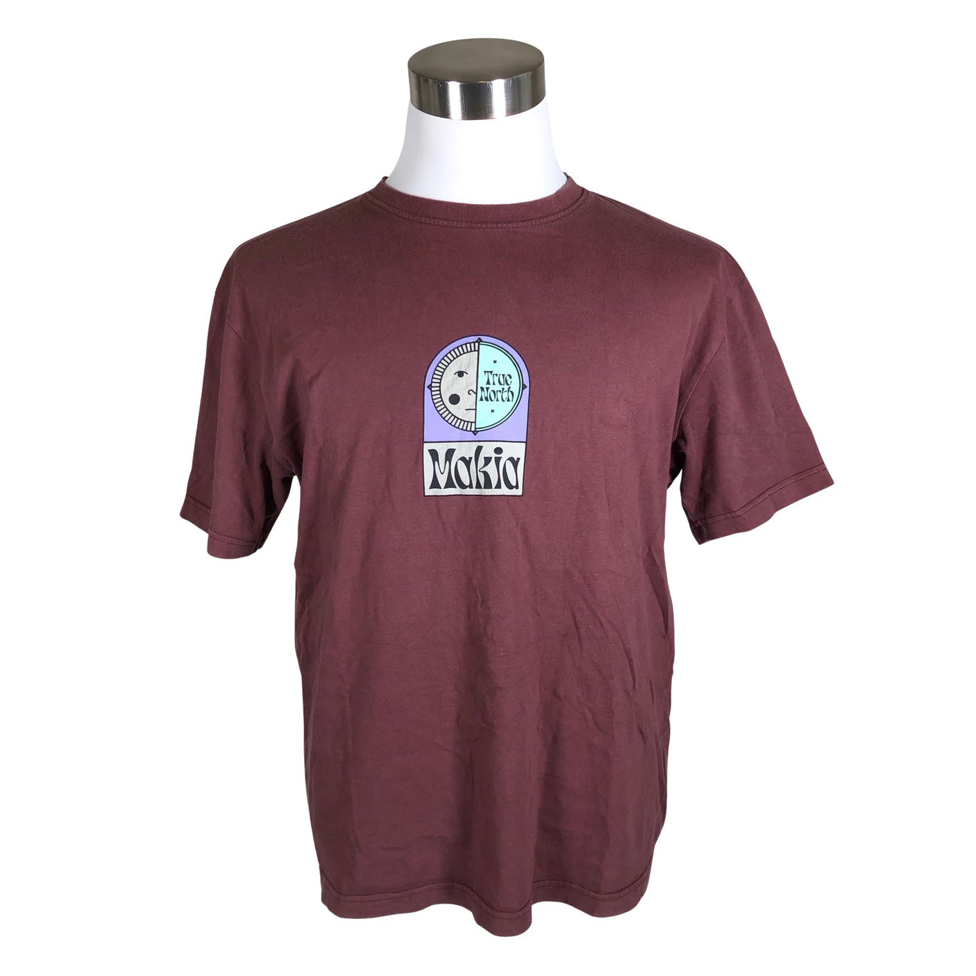 Unisex Makia - T-särk, suurus M - Veinipunane (1)