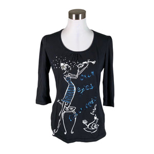 Unisex Taifun - Trikotaažist pluus, suurus 40 - Must (1)