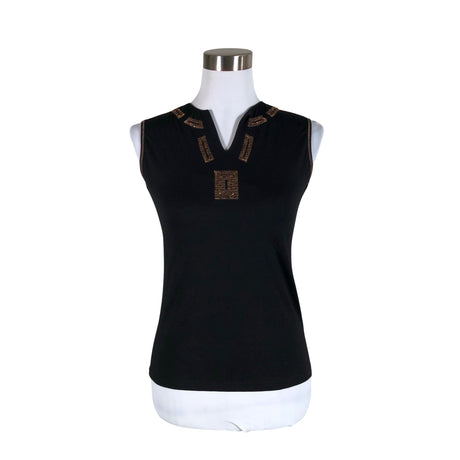 Unisex Global - Trikotaažist topp, suurus 38 - Must ()