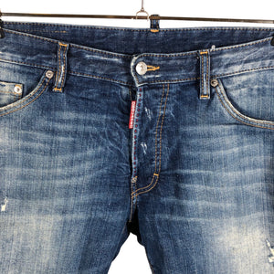 Unisex Dsquared2 - Teksast lühikesed püksid, suurus XL - Sinine (3)