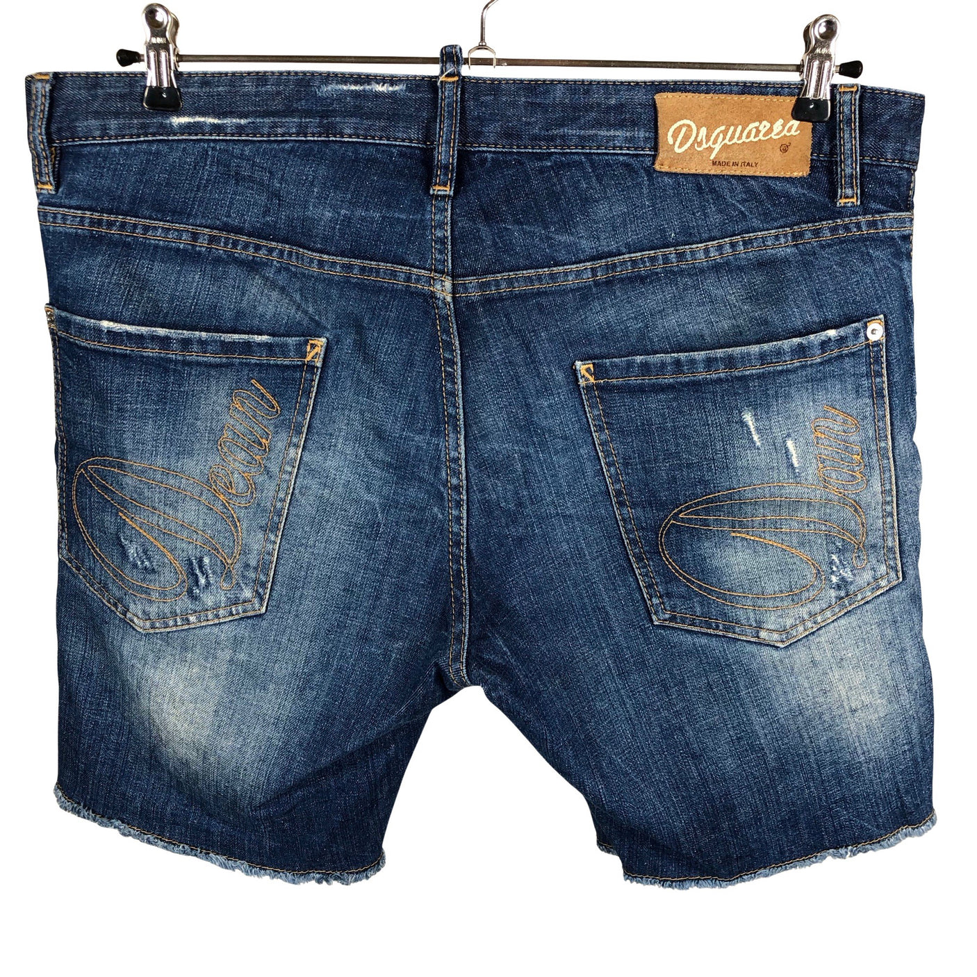Unisex Dsquared2 - Teksast lühikesed püksid, suurus XL - Sinine (2)