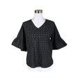 Unisex Nanso - Lühikeste käistega pluus, suurus 36 - Must ()