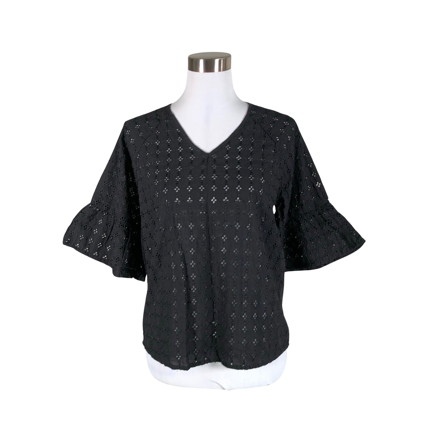 Unisex Nanso - Lühikeste käistega pluus, suurus 36 - Must (1)