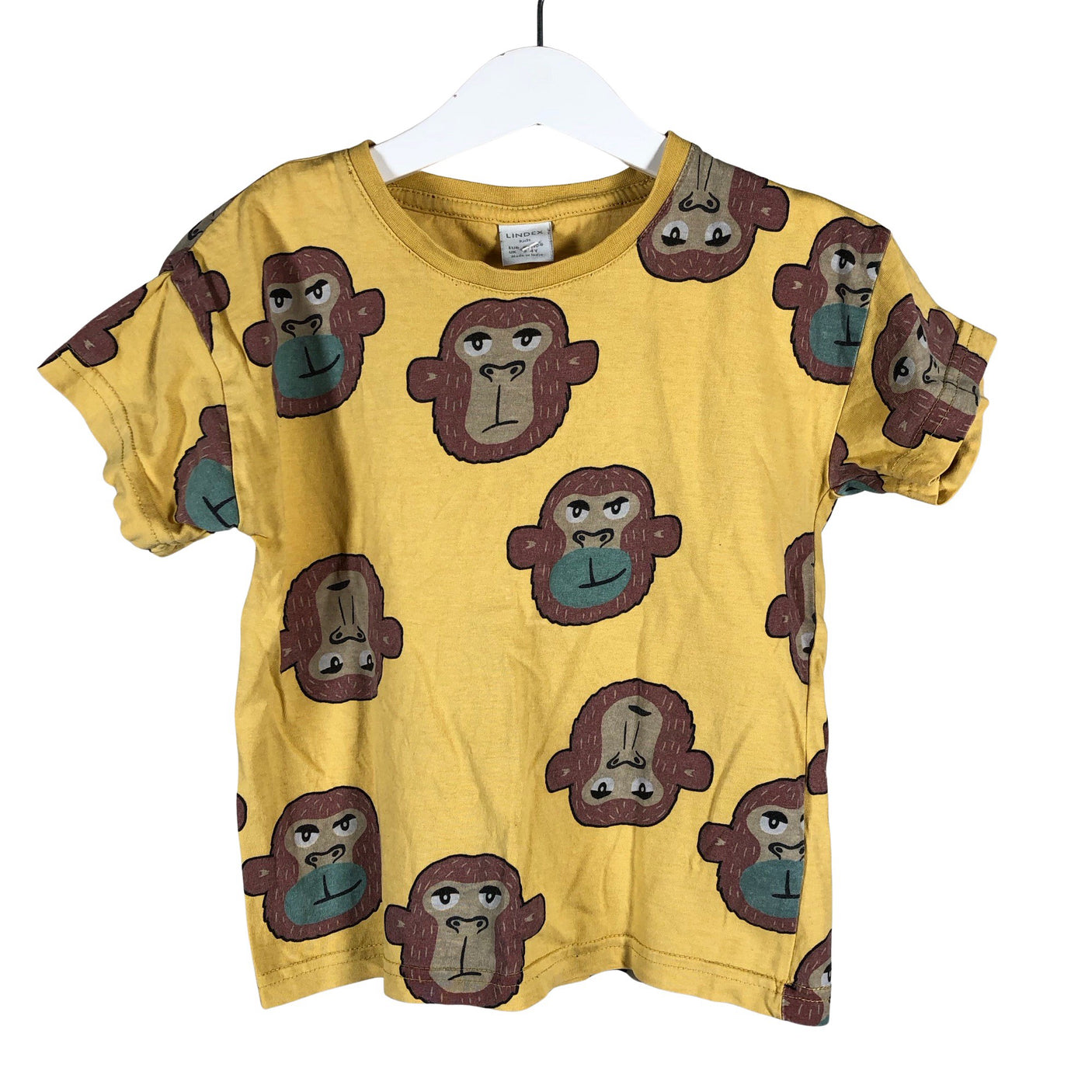 Unisex Lindex - T-särk, suurus 98 - 104 - Kollane (1)