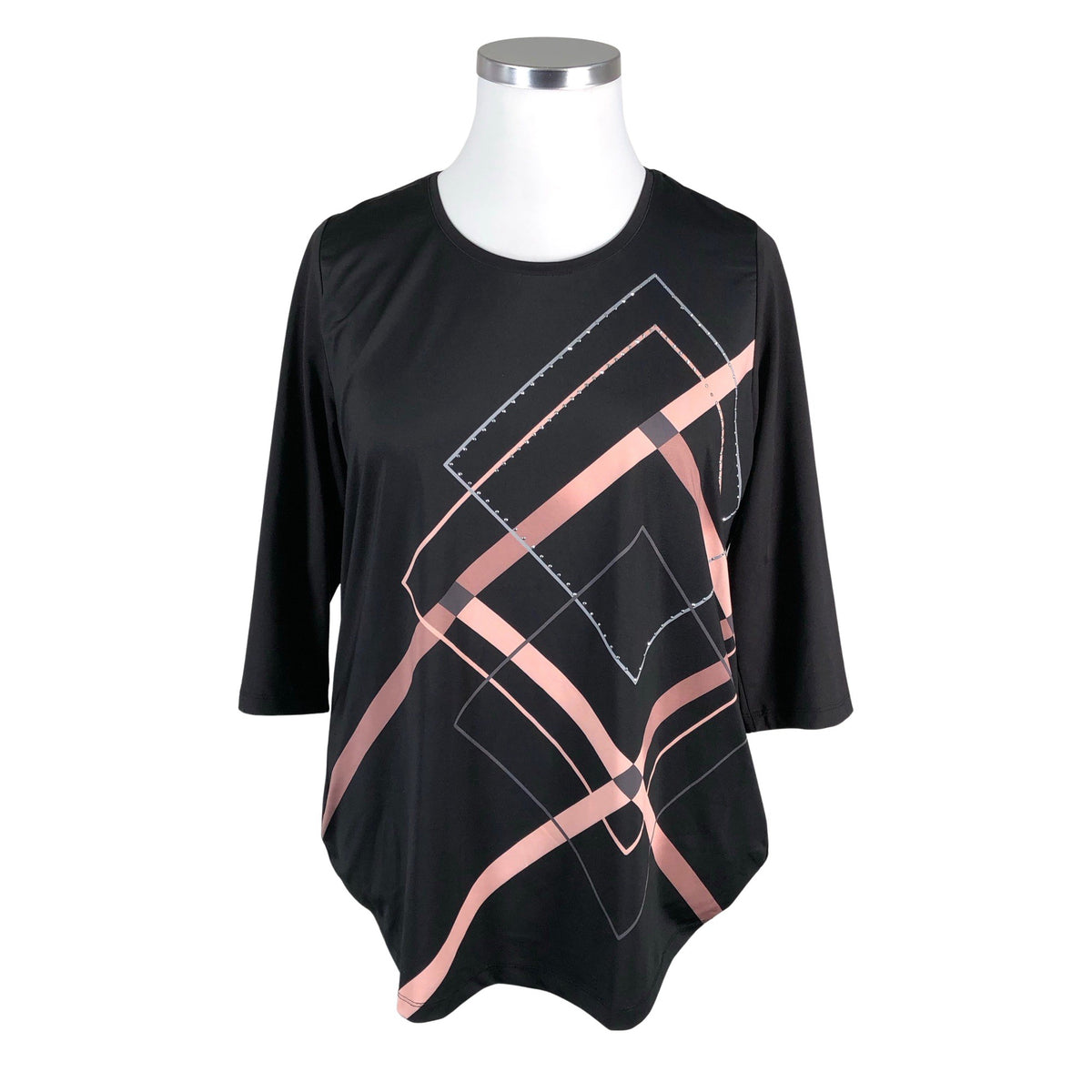 Unisex Ulla Popken - Trikotaažist tuunika, suurus 42 - Must (1)