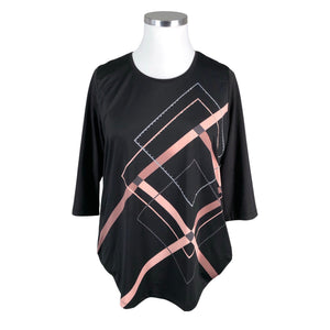 Unisex Ulla Popken - Trikotaažist tuunika, suurus 42 - Must (1)