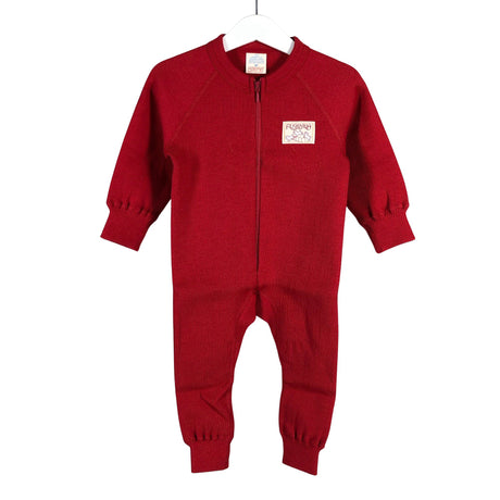 Unisex Ruskovilla - Villane kombinesoon, suurus 74 - 80 - Punane ()