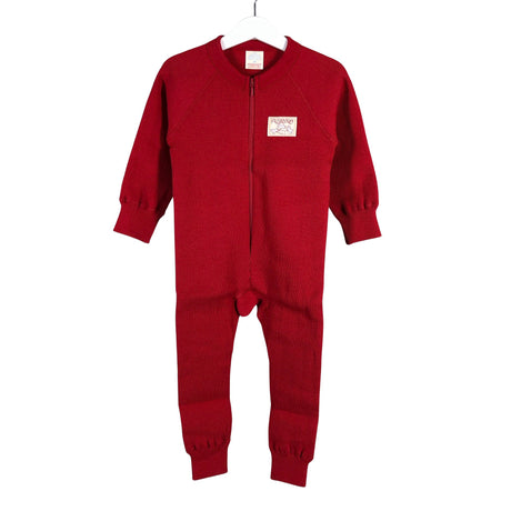Unisex Ruskovilla - Villane kombinesoon, suurus 86 - 92 - Punane ()