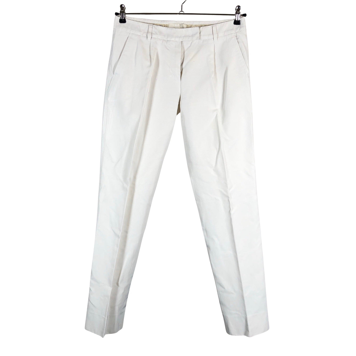 Unisex 'S MaxMara - Mittevenivad püksid, suurus 40 - Looduslik valge (1)