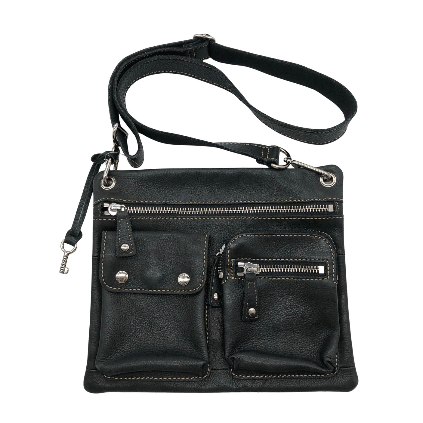 Unisex Fossil - Õlakott, suurus Midi - Must (1)