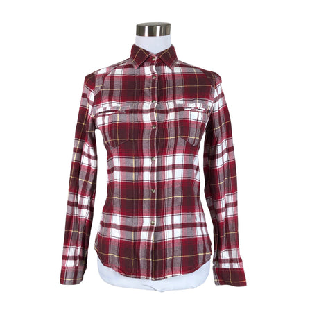 Unisex Lexington - Flanellsärk, suurus 34 - Veinipunane ()