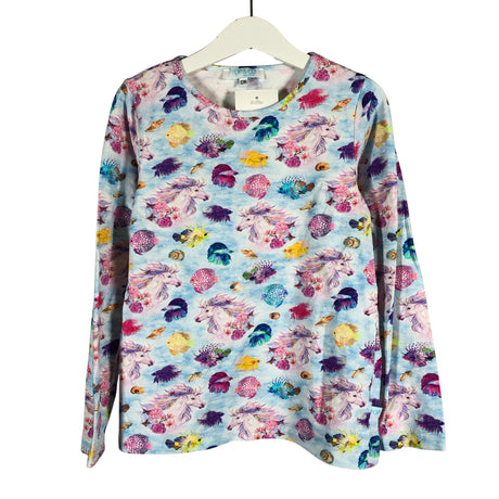 Unisex Pop & Co Helsinki - Trikotaažist pluus, suurus 122 - 128 - Helesinine ()