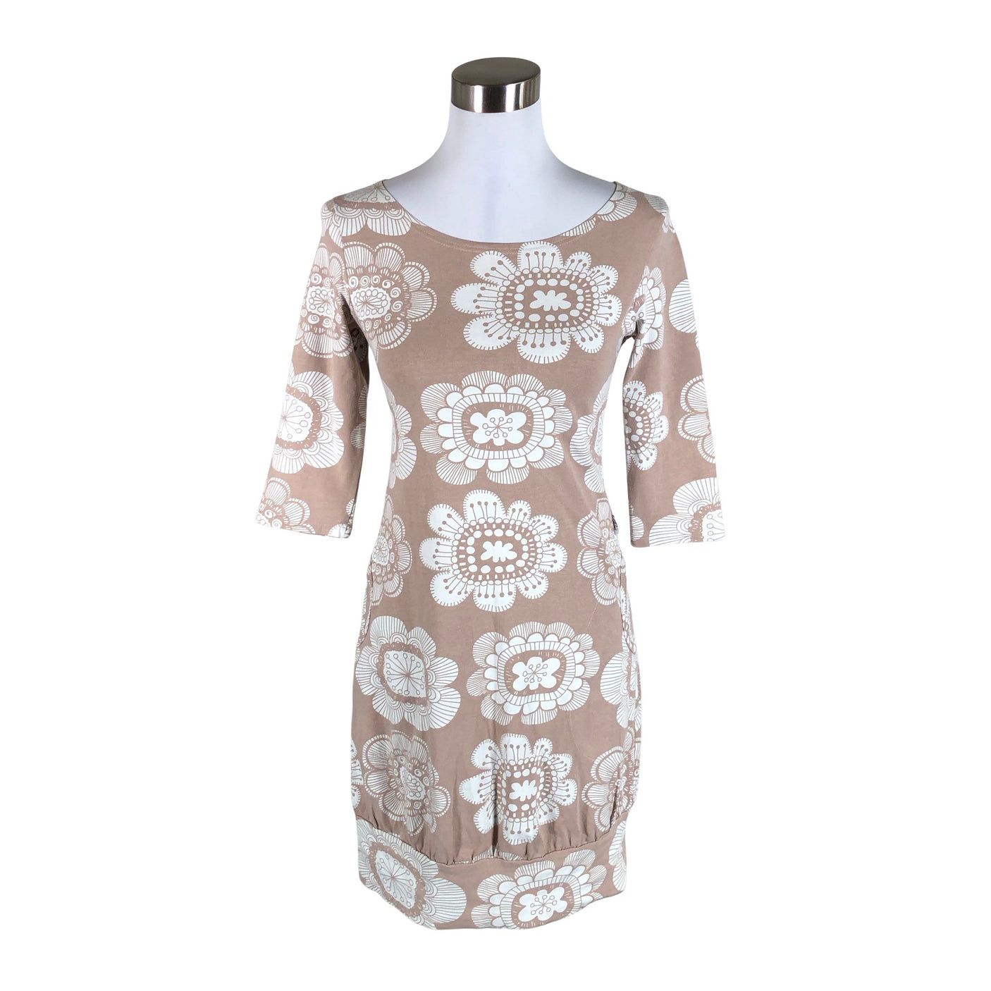 Unisex Taimi - Trikotaažist kleit, suurus 36 - Beige (1)