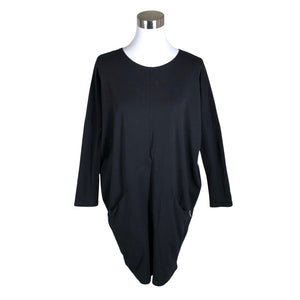 Unisex Taimi - Trikotaažist kleit, suurus 36 - Must (1)