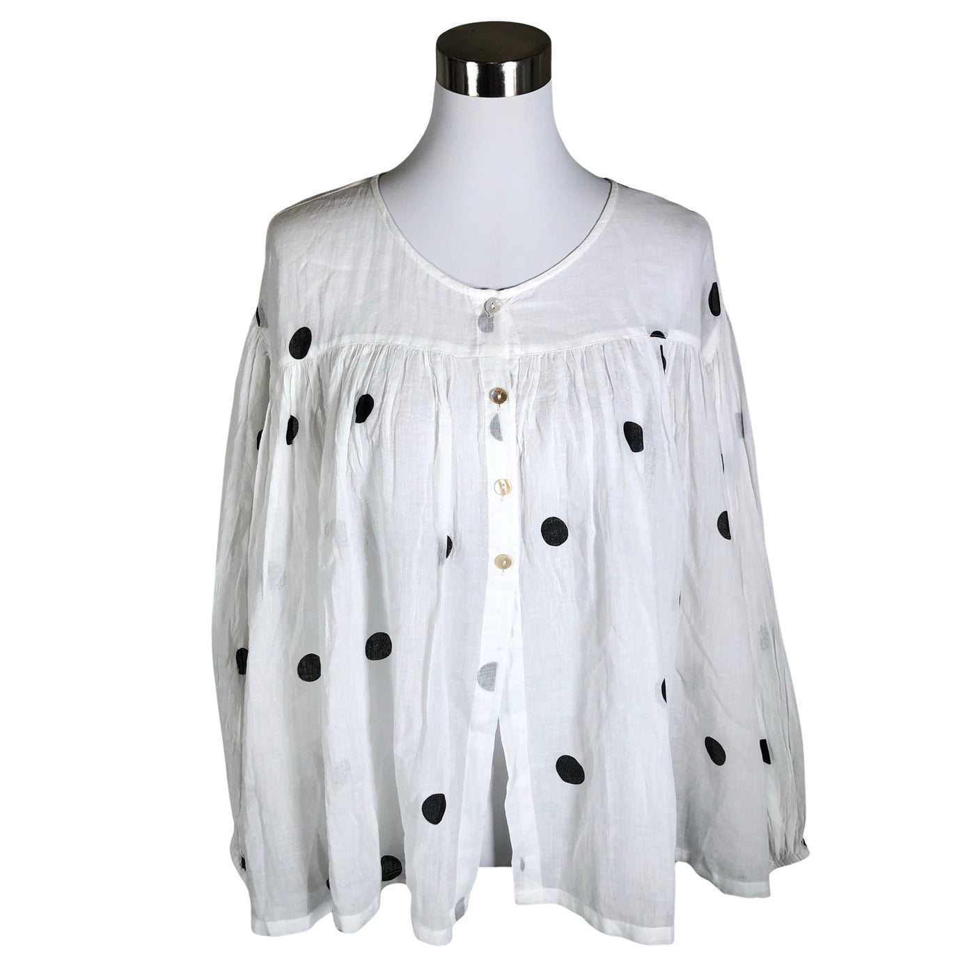 Unisex Bohéme - Pluus, suurus 40 - Valge (1)
