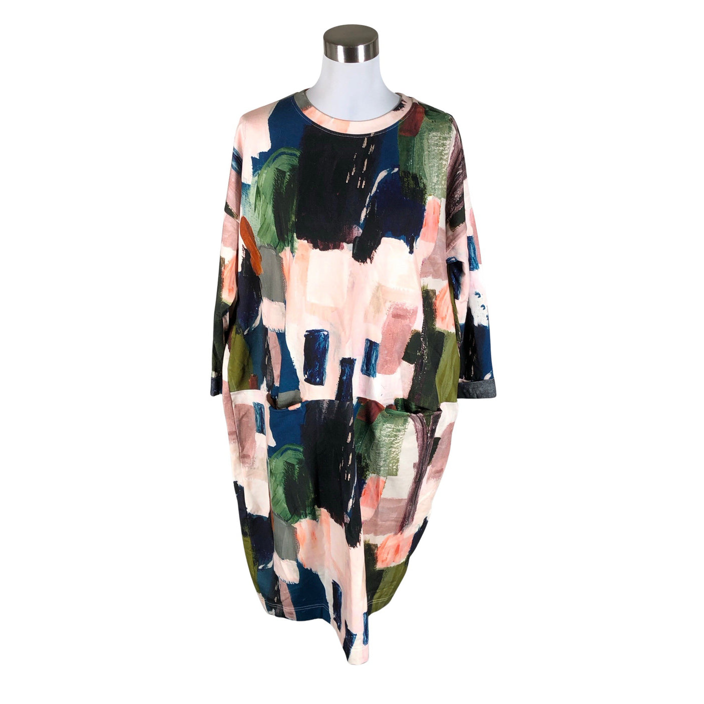 Unisex Papu - Trikotaažist kleit, suurus 40 - Heleroosa (1)
