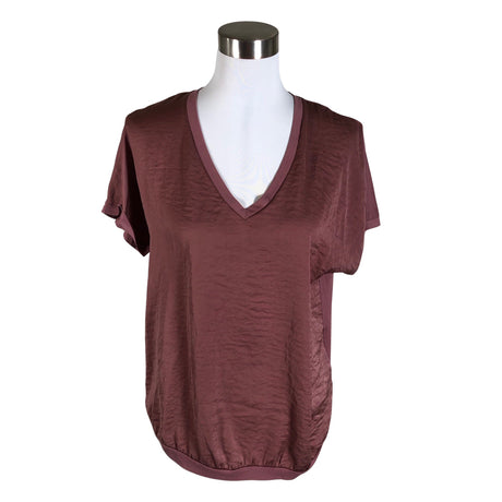 Unisex Lindex - Lühikeste käistega pluus, suurus 40 - Veinipunane ()