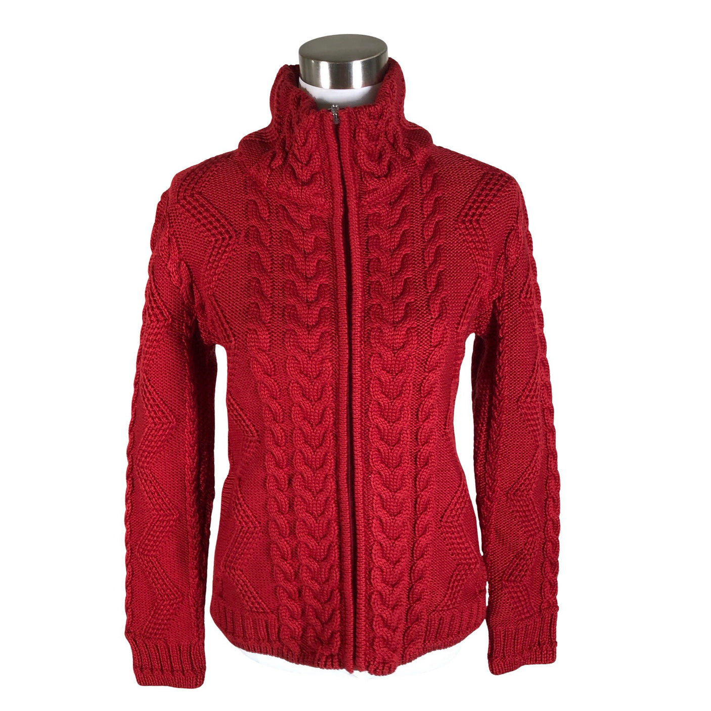 Unisex Original Aran Co. - Kardigan, suurus 36 - Punane (1)