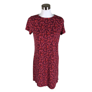 Unisex Nanso - Trikotaažist kleit, suurus 36 - Veinipunane (1)