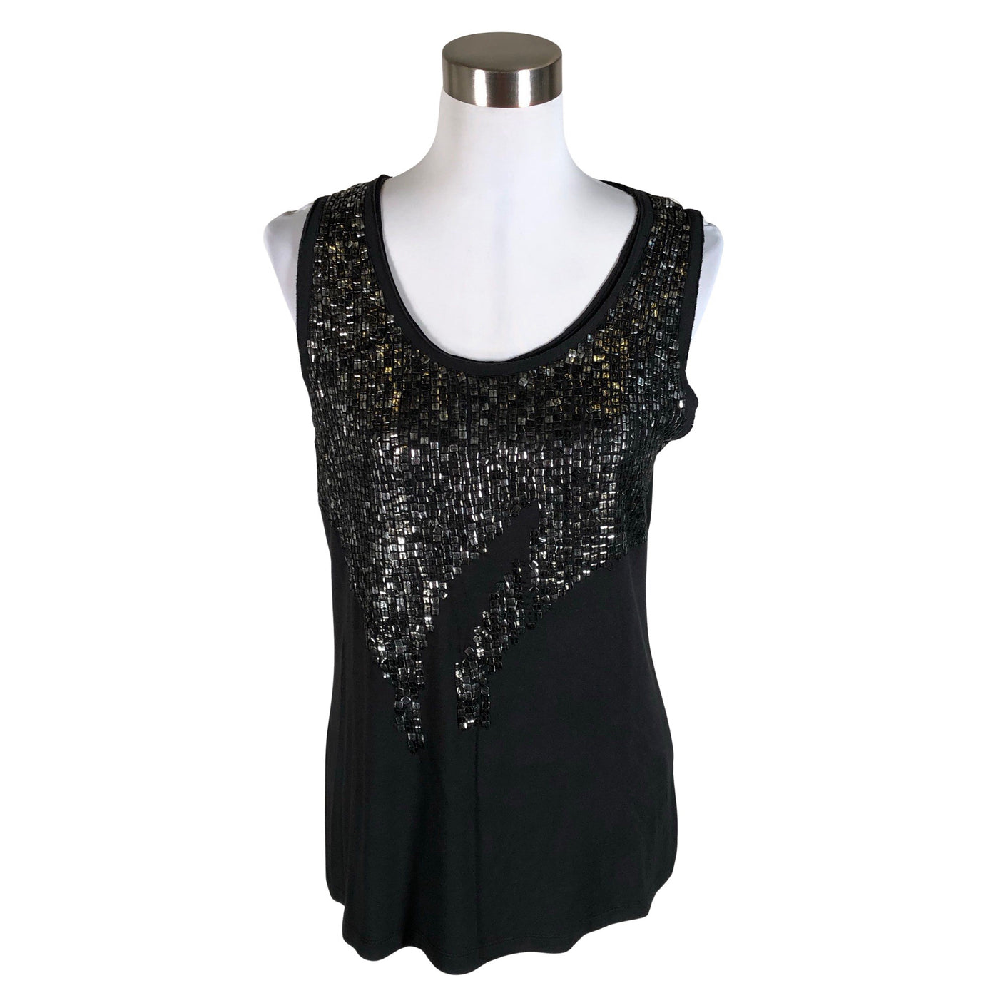Unisex Nü - Trikotaažist topp, suurus 40 - Must (1)