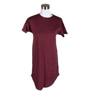 Unisex Riva Clothing - Trikotaažist kleit, suurus 34 - Veinipunane (1)