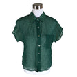 Unisex adL - Lühikeste käistega pluus, suurus 36 - Roheline ()