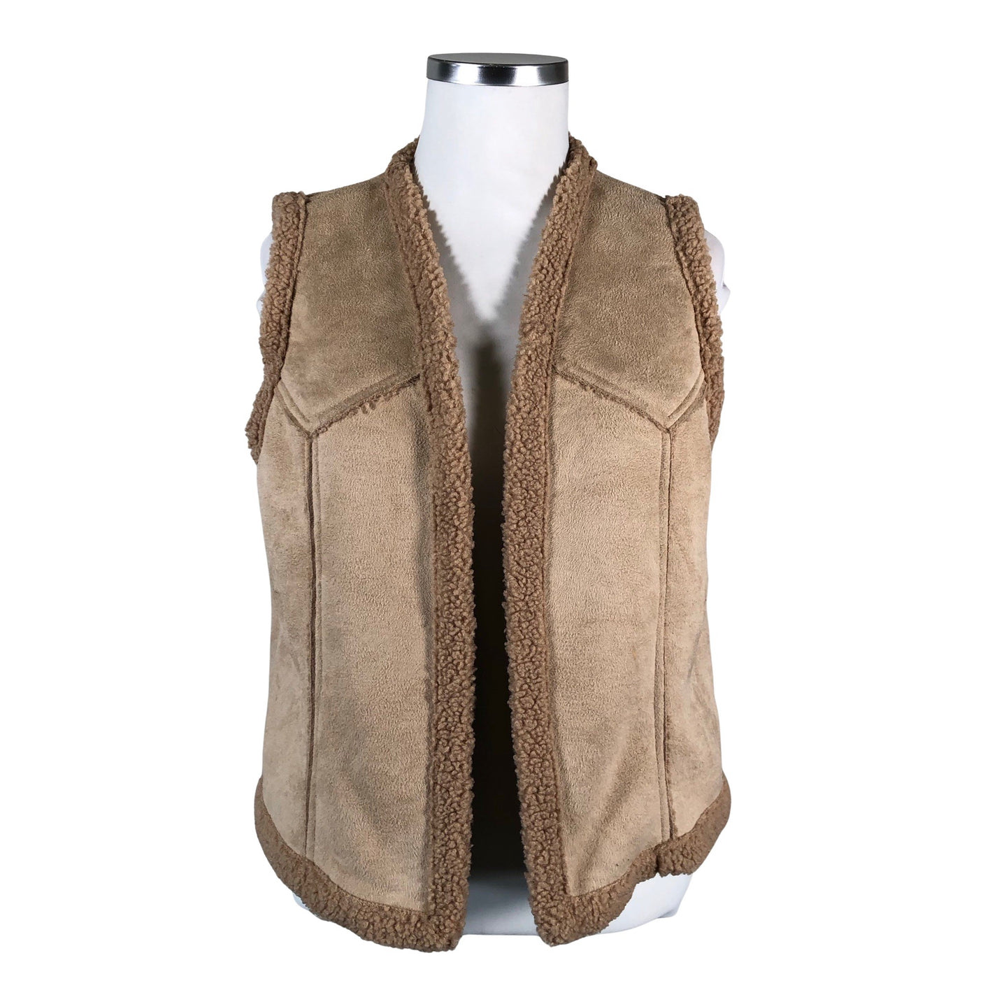 Unisex Marta - Kunstkarusnahast vest, suurus 42 - Beige (1)