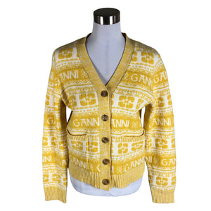 Unisex Ganni - Kardigan, suurus 38 - Kollane (1)