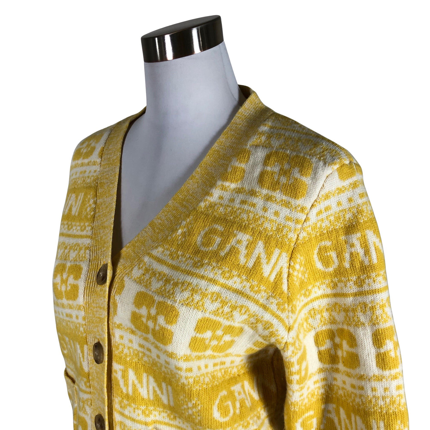 Unisex Ganni - Kardigan, suurus 38 - Kollane (3)