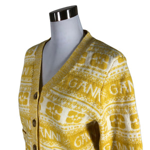 Unisex Ganni - Kardigan, suurus 38 - Kollane (3)