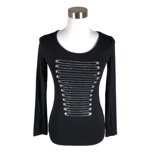 Unisex Mötivi - Trikotaažist pluus, suurus 36 - Must (1)