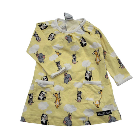 Unisex Villervalla - Trikotaažist kleit, suurus 56 - 62 - Kollane ()