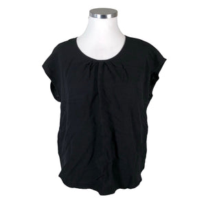 Unisex Zizzi - Lühikeste käistega pluus, suurus 42 - Must (1)